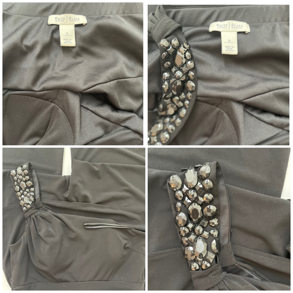 White House Black Market black jeweled jumpsuit 2 - Picture 9 of 10